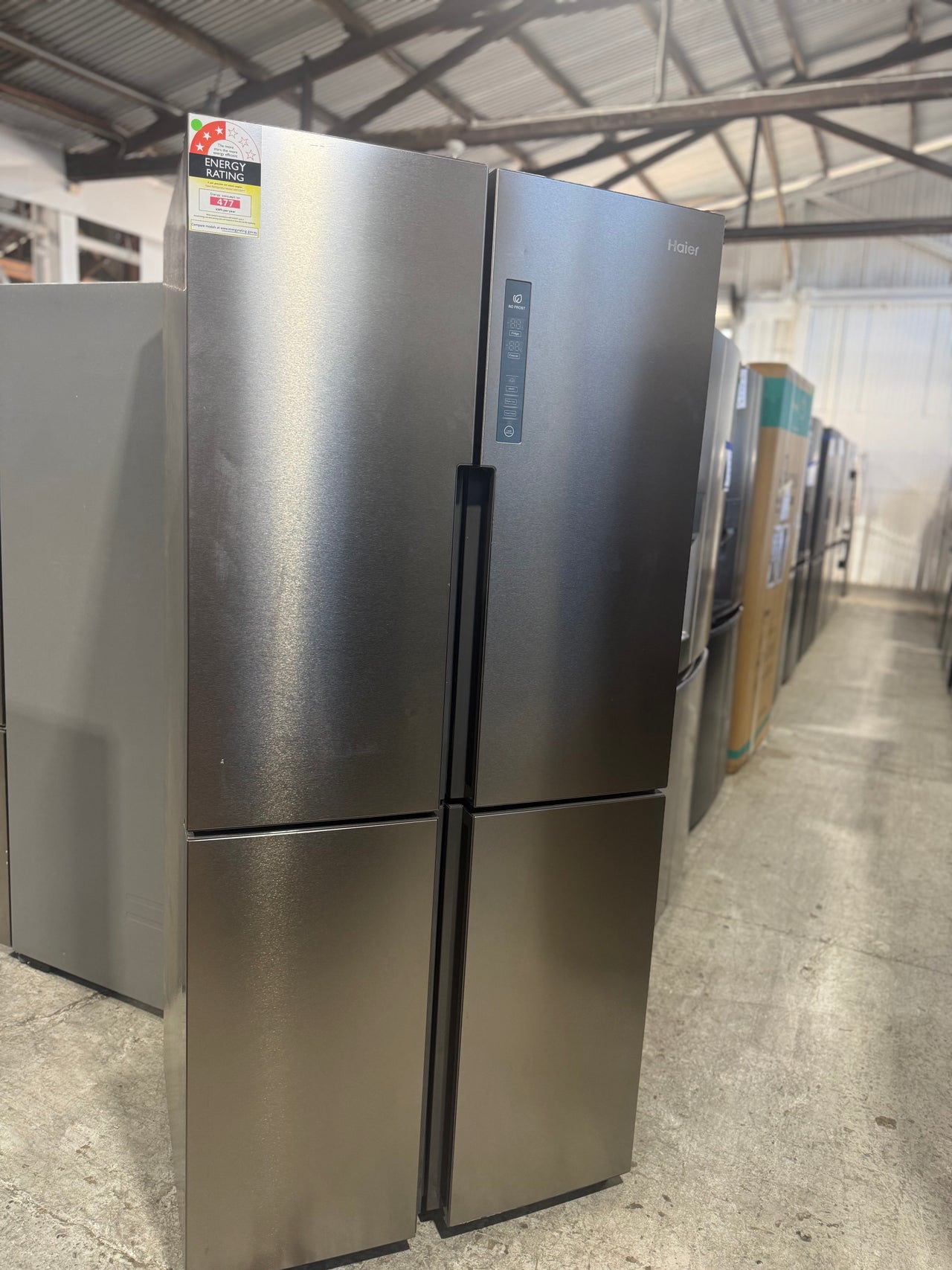 Factory second Haier 463L Quad Door Refrigerator – Satina (HRF516YS) - Second Hand Appliances Geebung