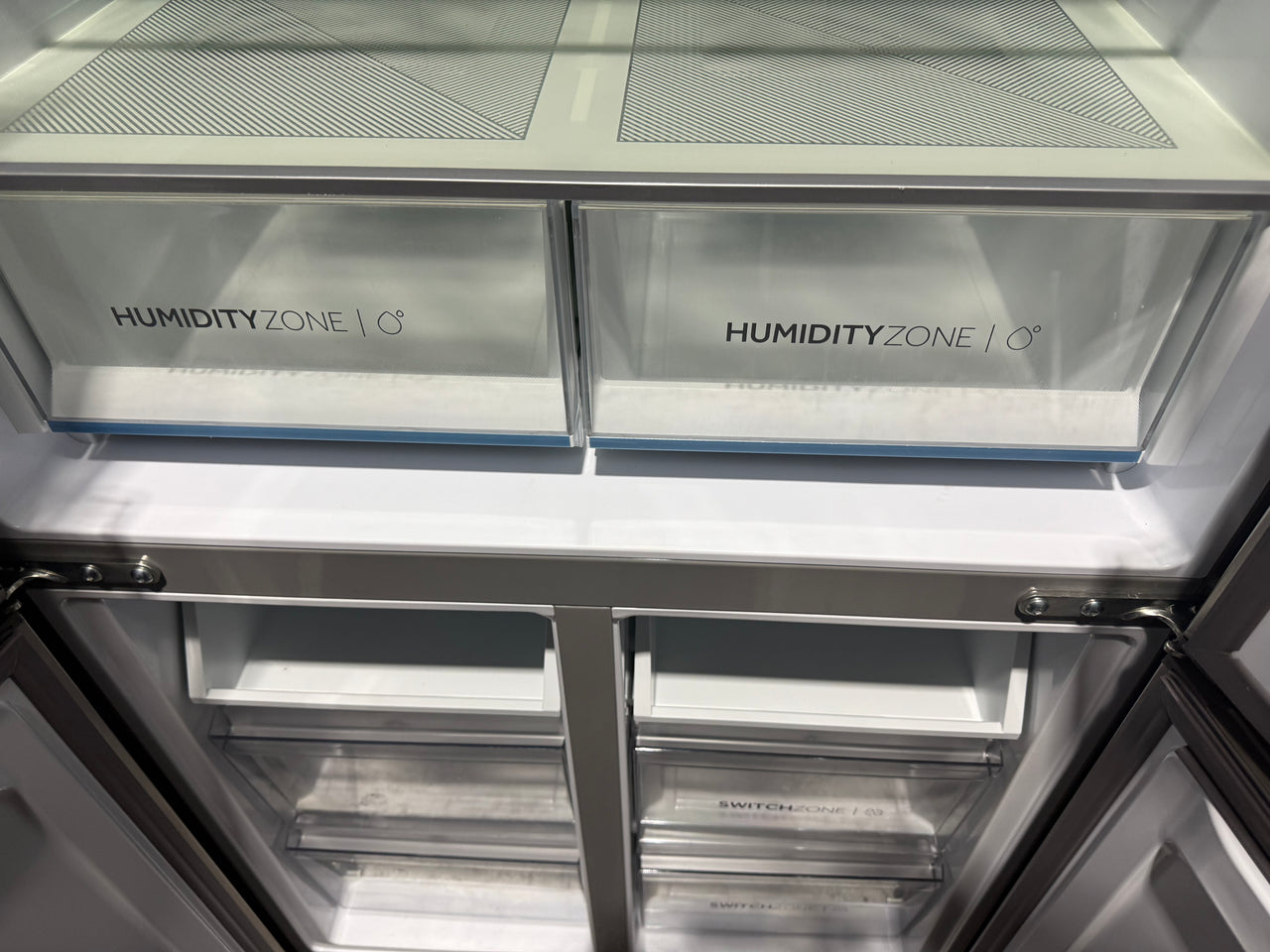 Factory second Haier 463L Quad Door Refrigerator Stainless Steel Model: HRF530YS - Second Hand Appliances Geebung