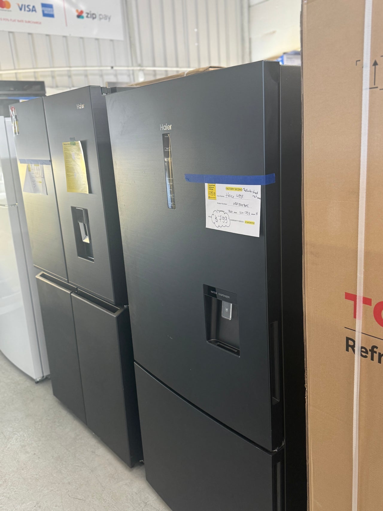 Factory second Haier 493L Bottom Mount Refrigerator Model HRF520BHC - Second Hand Appliances Geebung