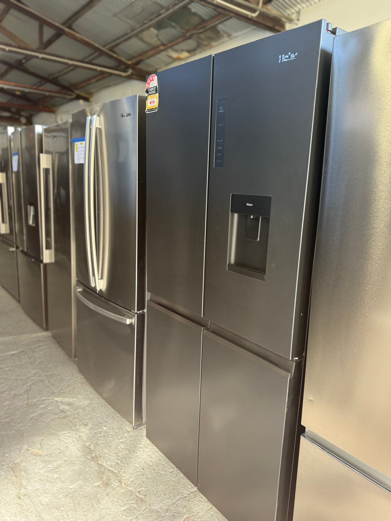 Factory second Haier 508L Quad Door Fridge Black HRF580YPC - Second Hand Appliances Geebung