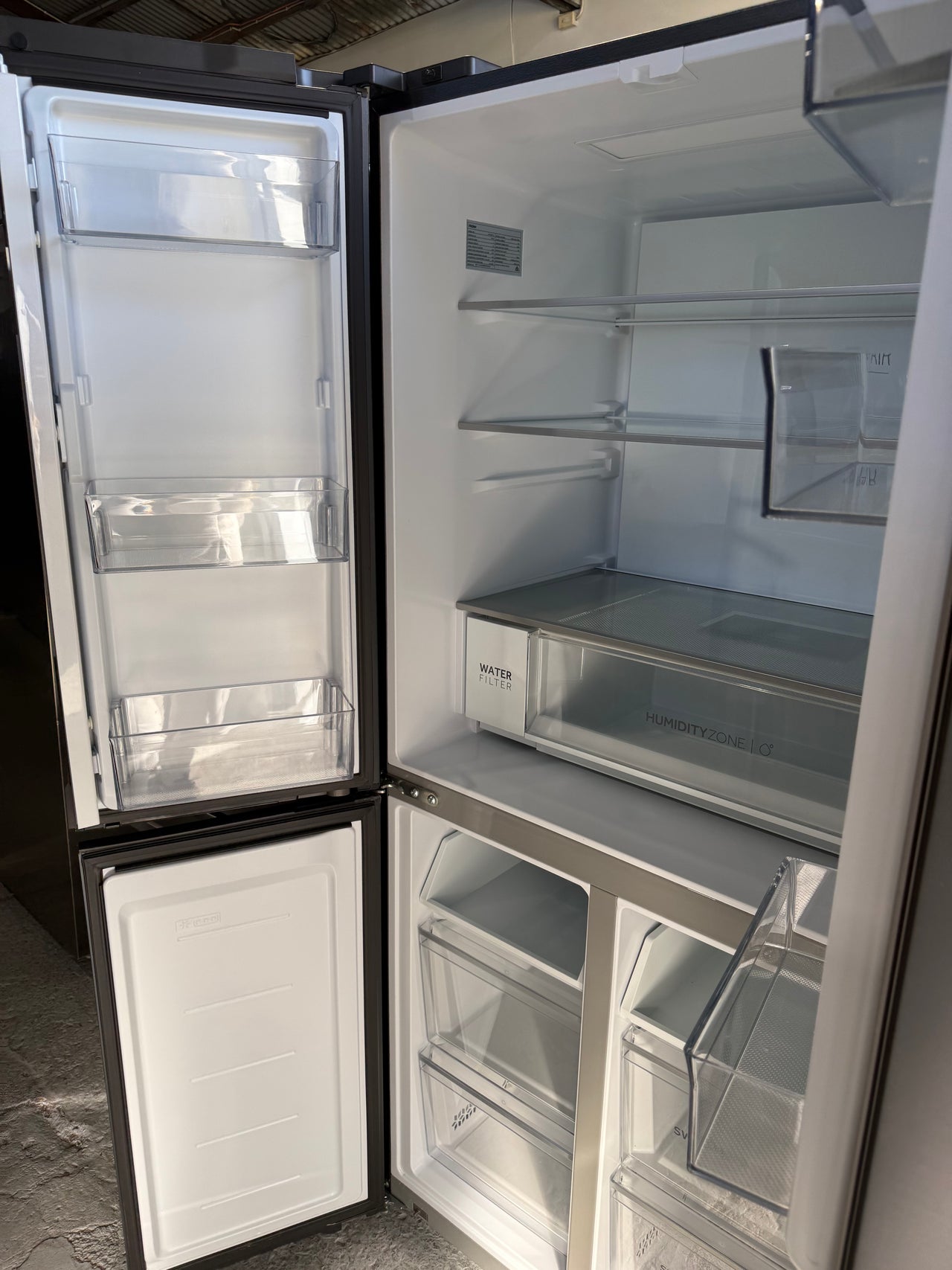 Factory second Haier 508L Quad Door Fridge Black HRF580YPC - Second Hand Appliances Geebung
