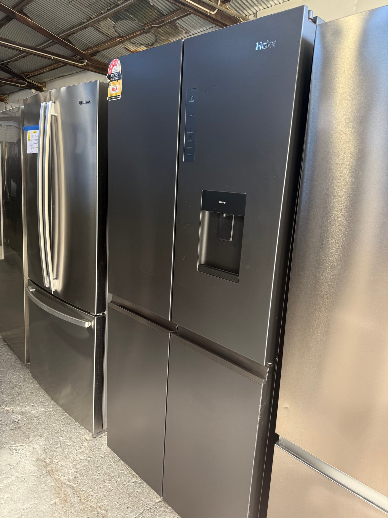 Factory second Haier 508L Quad Door Fridge Black HRF580YPC - Second Hand Appliances Geebung