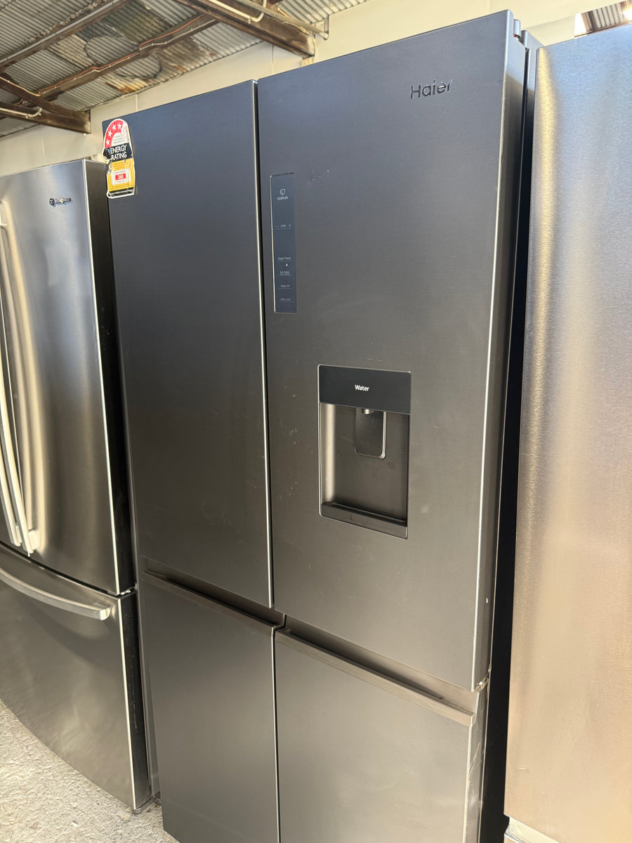 Factory second Haier 508L Quad Door Fridge Black HRF580YPC - Second Hand Appliances Geebung