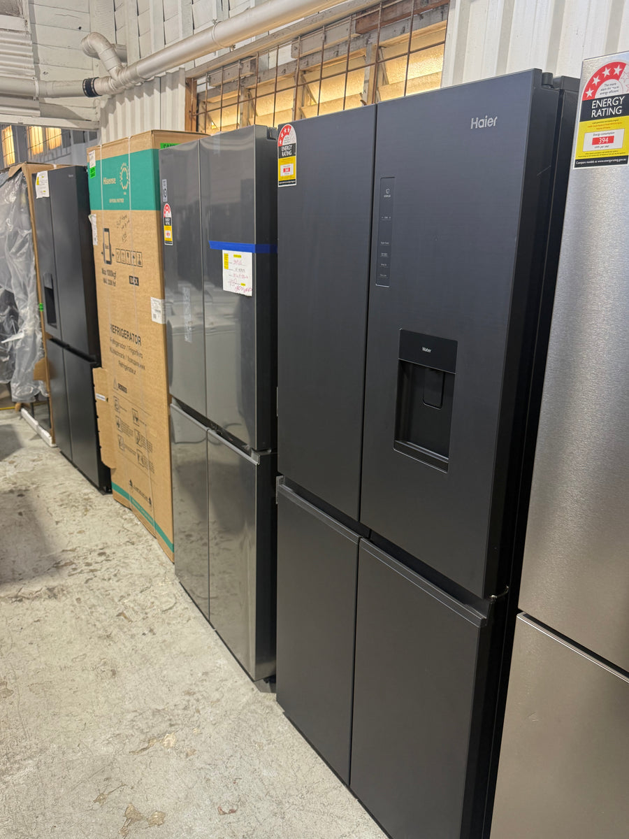 Factory second Haier 508L Quad Door Fridge Black HRF580YPC - Second Hand Appliances Geebung