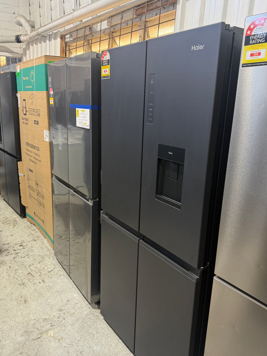 Factory second Haier 508L Quad Door Fridge Black HRF580YPC - Second Hand Appliances Geebung