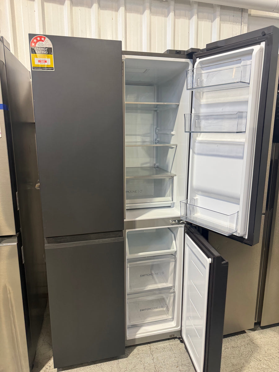 Factory second Haier 508L Quad Door Fridge Black HRF580YPC - Second Hand Appliances Geebung