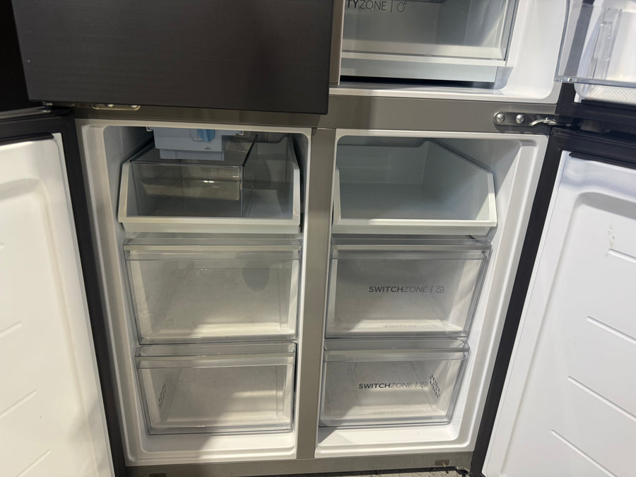 Factory second Haier 508L Quad Door Fridge Black HRF580YPC - Second Hand Appliances Geebung