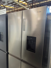 Thumbnail for Factory second Haier 508L Quad Door Fridge with Ice & Plumbed-in Water Dispenser - Stainless Steel Model: HRF580YPS - Second Hand Appliances Geebung