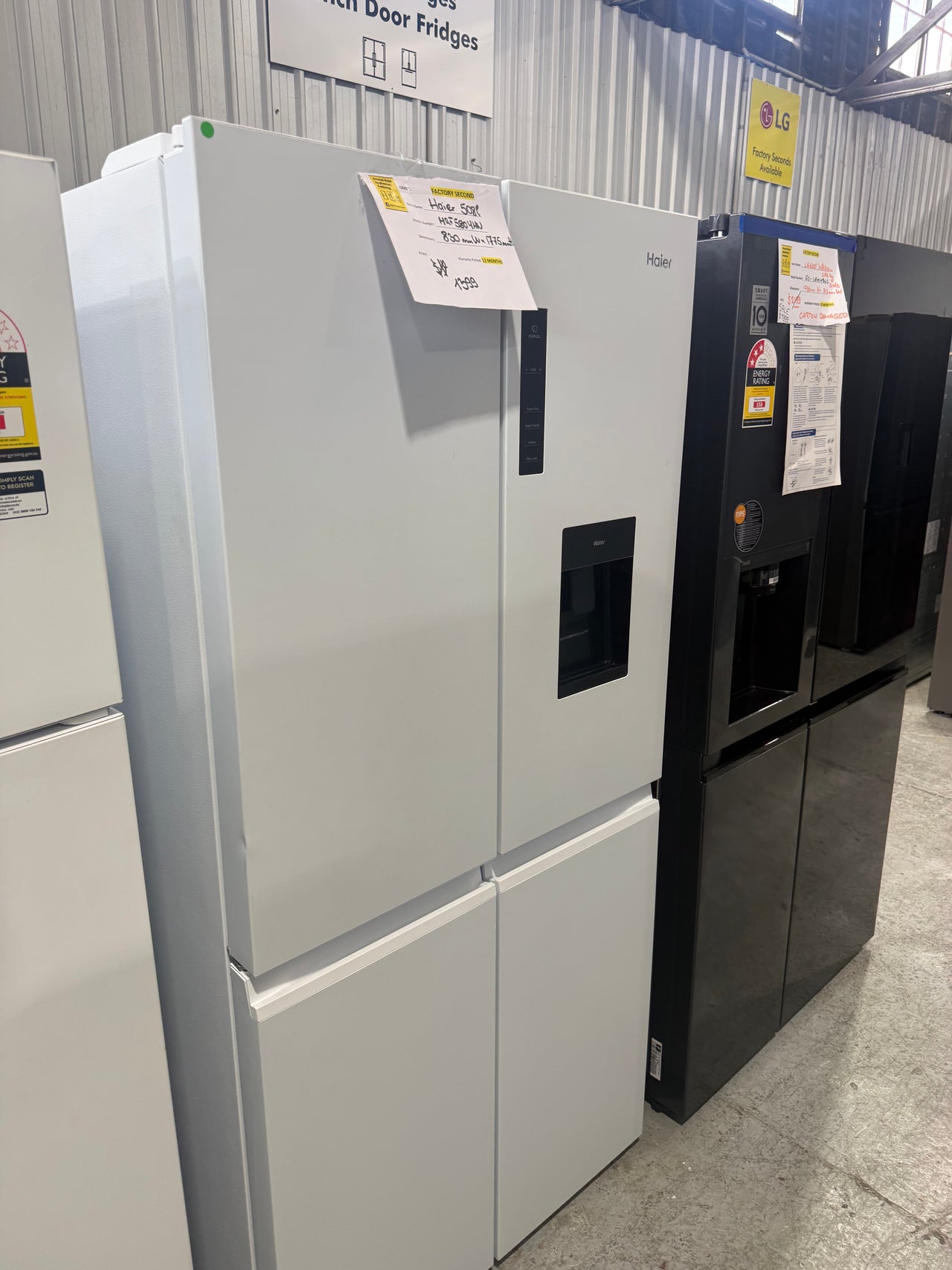 Factory second Haier 508L Quad Door Refrigerator – Model HRF580YHN - Second Hand Appliances Geebung