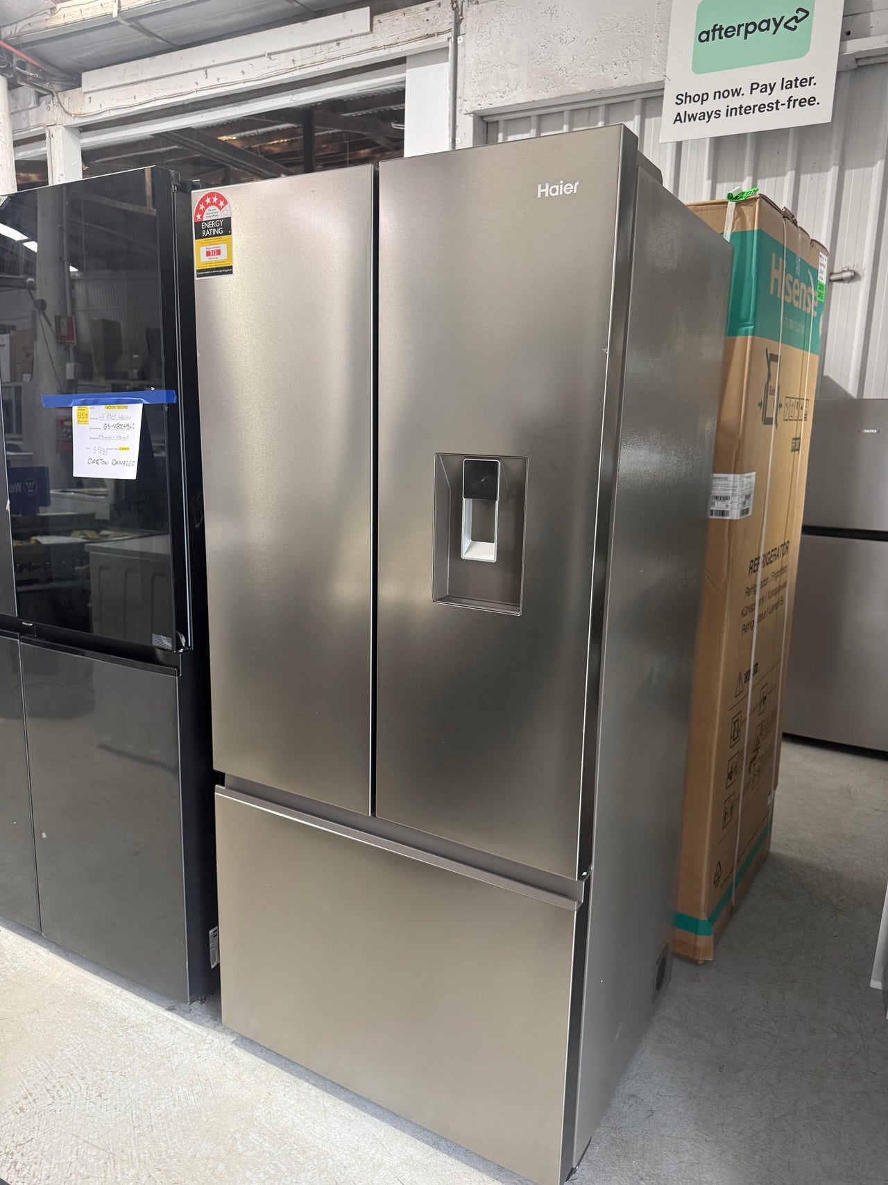 Factory second Haier 509L French Door Refrigerator with Non-Plumbed Water Dispenser  HRF510FHS - Second Hand Appliances Geebung