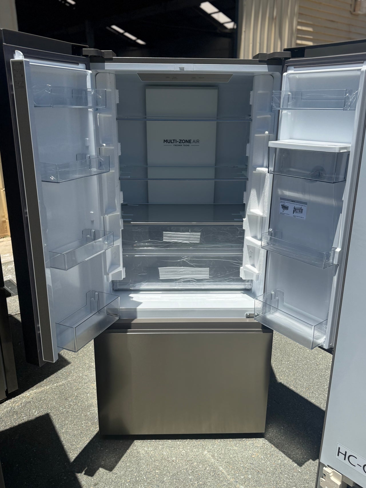 Factory second Haier 509L French Door Refrigerator with Non-Plumbed Water Dispenser  Model: HRF510FHS - Second Hand Appliances Geebung
