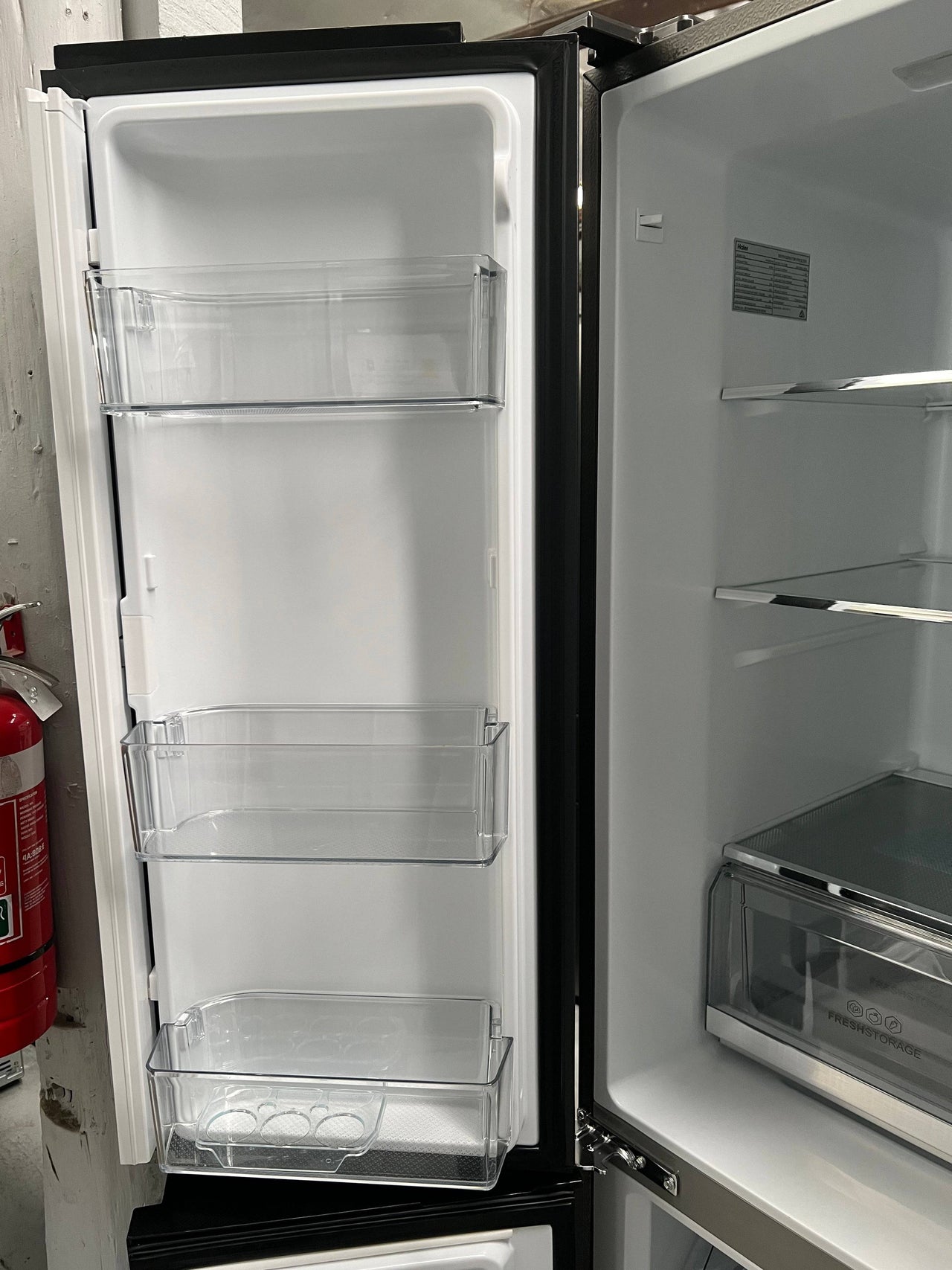 Factory second Haier 519L Quad Door Fridge with Water Dispenser Black HRF565YHC - Second Hand Appliances Geebung