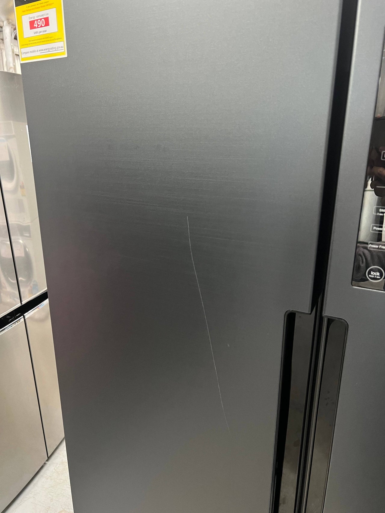 Factory second Haier 519L Quad Door Fridge with Water Dispenser Black HRF565YHC - Second Hand Appliances Geebung