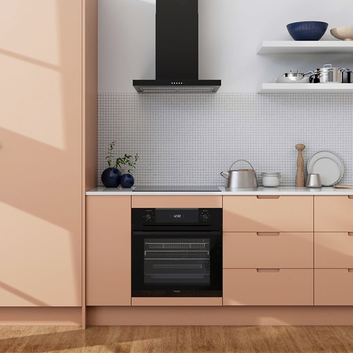 Factory second Haier 60cm Canopy Rangehood – Black (HC60BLB1) - Second Hand Appliances Geebung