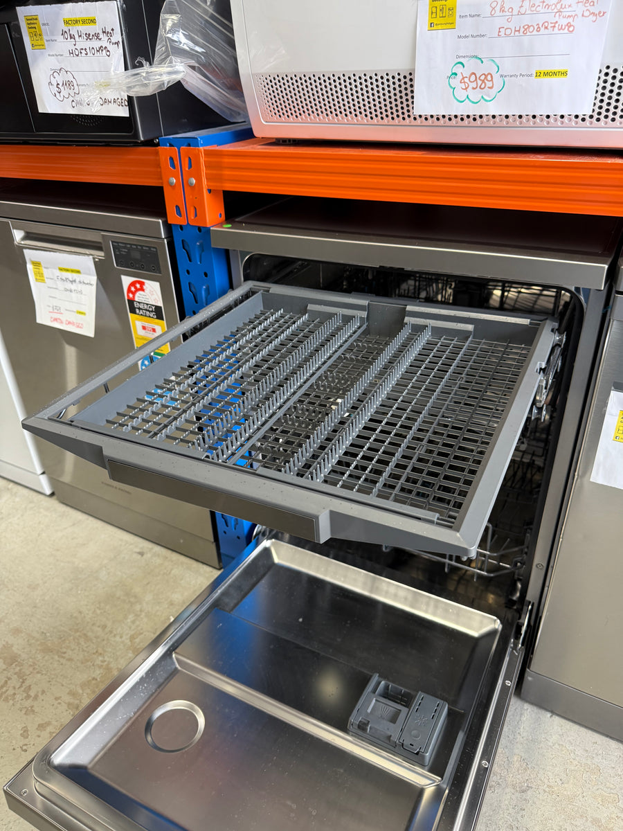 Factory second Haier 60cm Freestanding Dishwasher with Steam – Satina Finish HDW15F3S1 - Second Hand Appliances Geebung