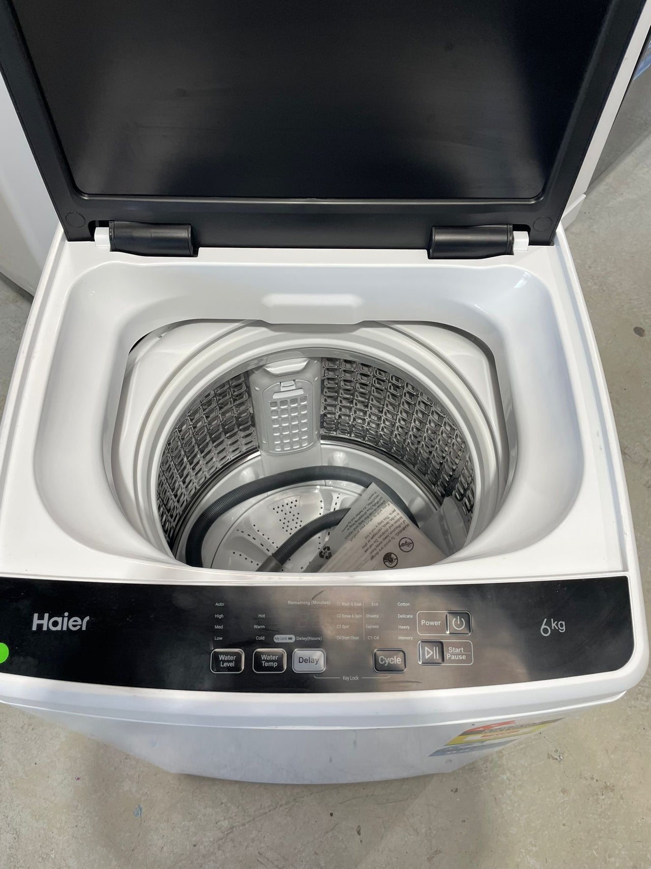 Factory second Haier 6kg Top Load Washing Machine – White (Model: HWT60AA1) - Second Hand Appliances Geebung