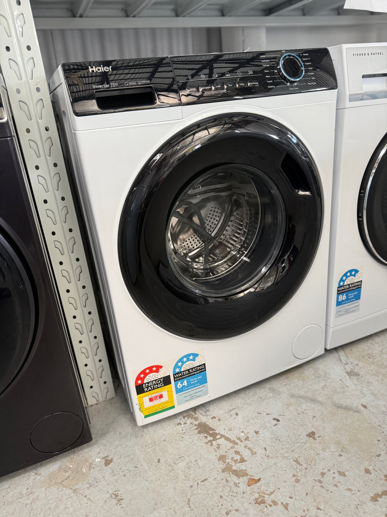 Factory second Haier 7.5kg Front Load Washer Model:HWF75AW3 - Second Hand Appliances Geebung