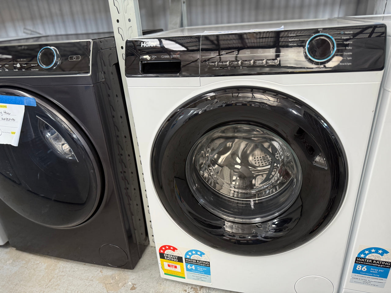 Factory second Haier 7.5kg Front Load Washer Model:HWF75AW3 - Second Hand Appliances Geebung