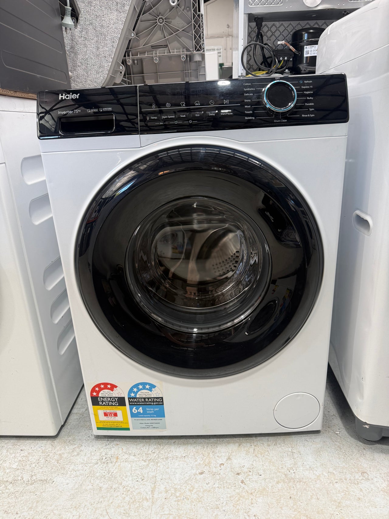 Factory second Haier 7.5kg Front Load Washing Machine – HWF75AW3 - Second Hand Appliances Geebung