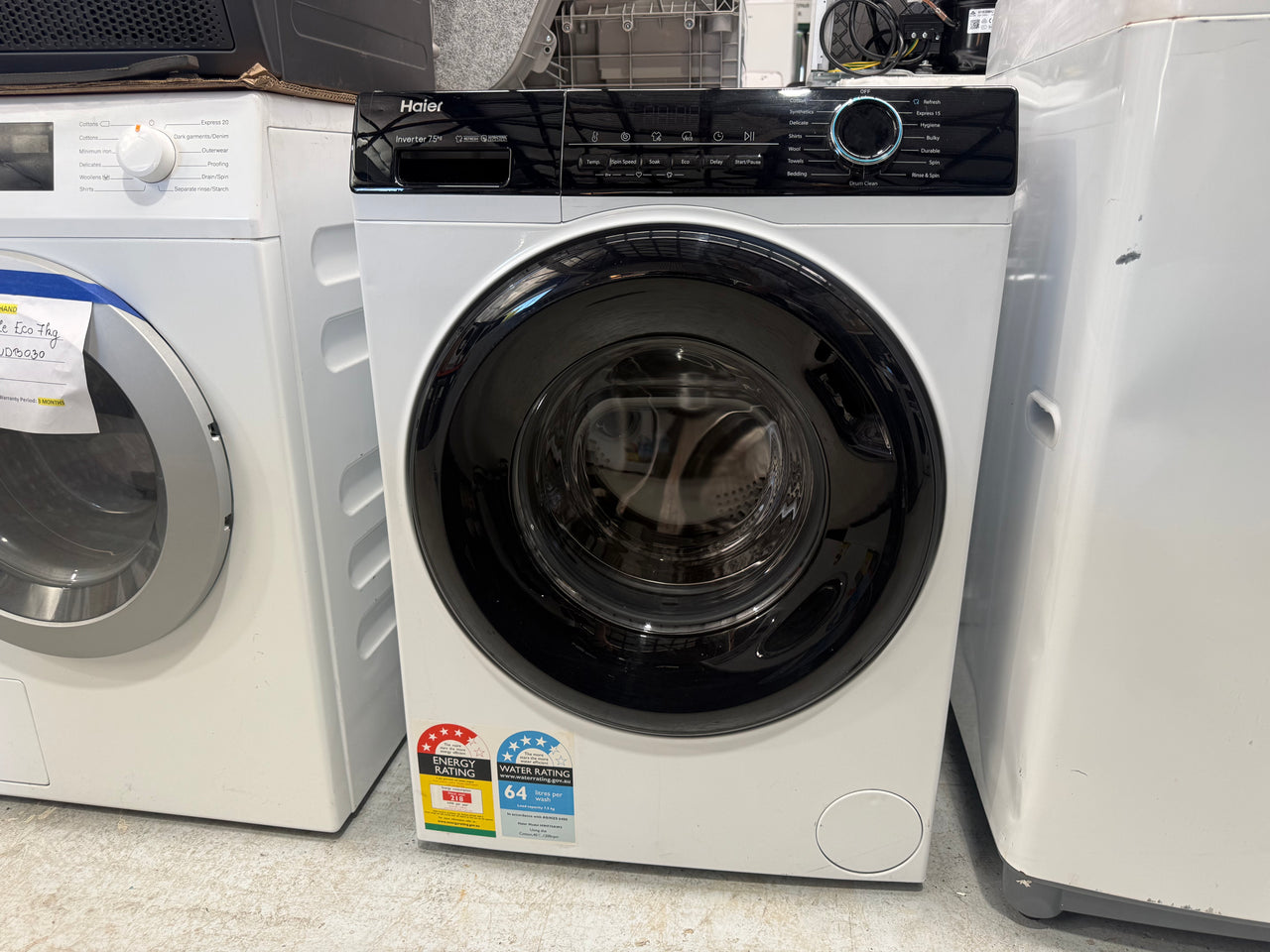 Factory second Haier 7.5kg Front Load Washing Machine – HWF75AW3 - Second Hand Appliances Geebung