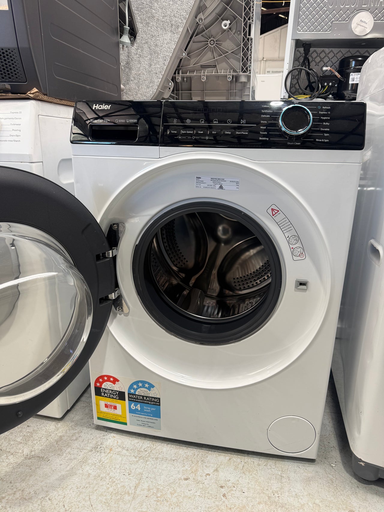 Factory second Haier 7.5kg Front Load Washing Machine – HWF75AW3 - Second Hand Appliances Geebung