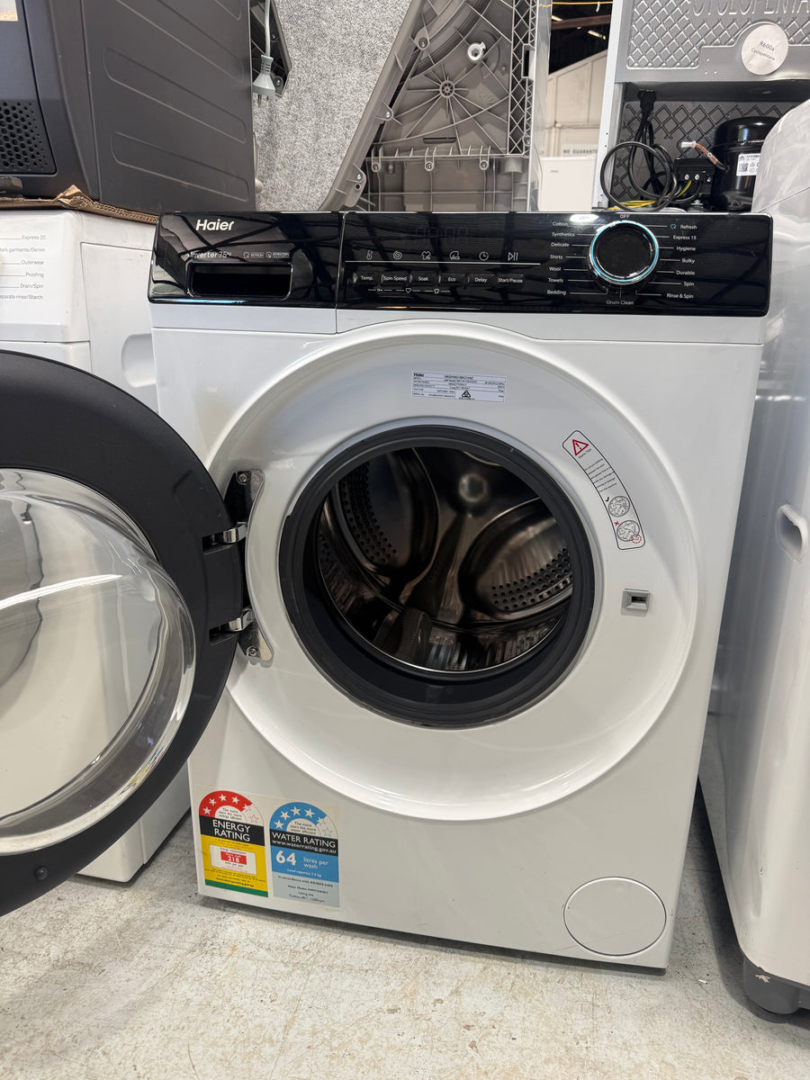 Factory second Haier 7.5kg Front Load Washing Machine – HWF75AW3 - Second Hand Appliances Geebung