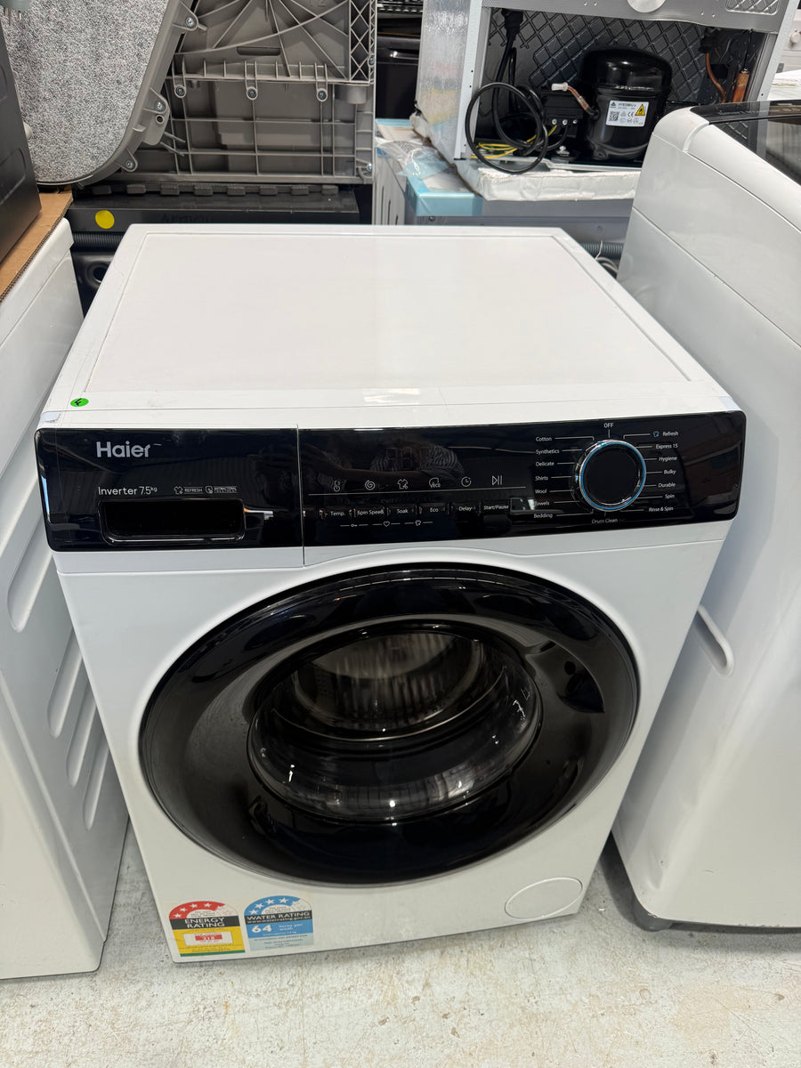 Factory second Haier 7.5kg Front Load Washing Machine – HWF75AW3 - Second Hand Appliances Geebung