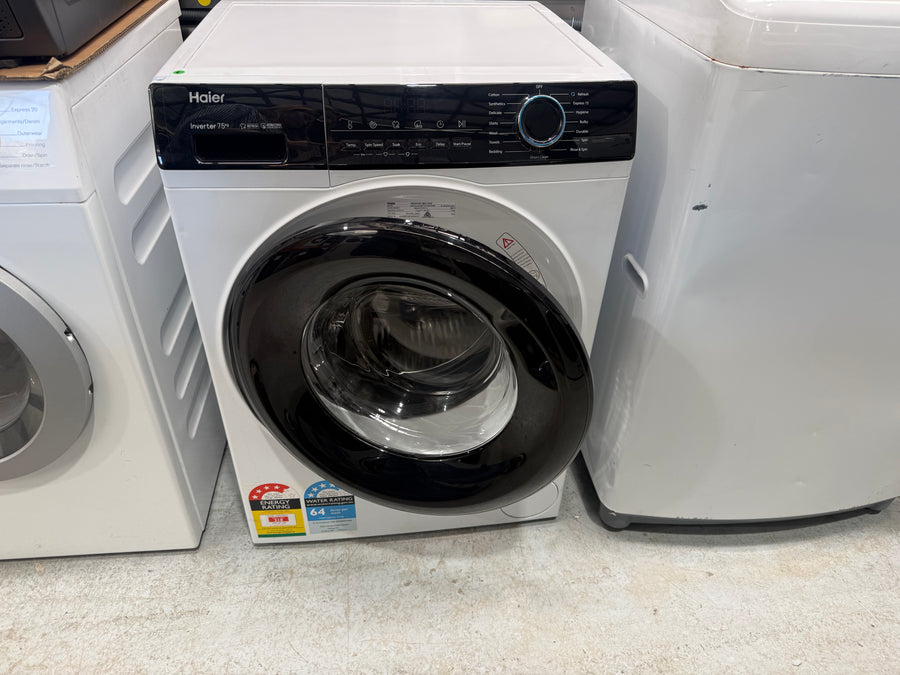Factory second Haier 7.5kg Front Load Washing Machine – HWF75AW3 - Second Hand Appliances Geebung