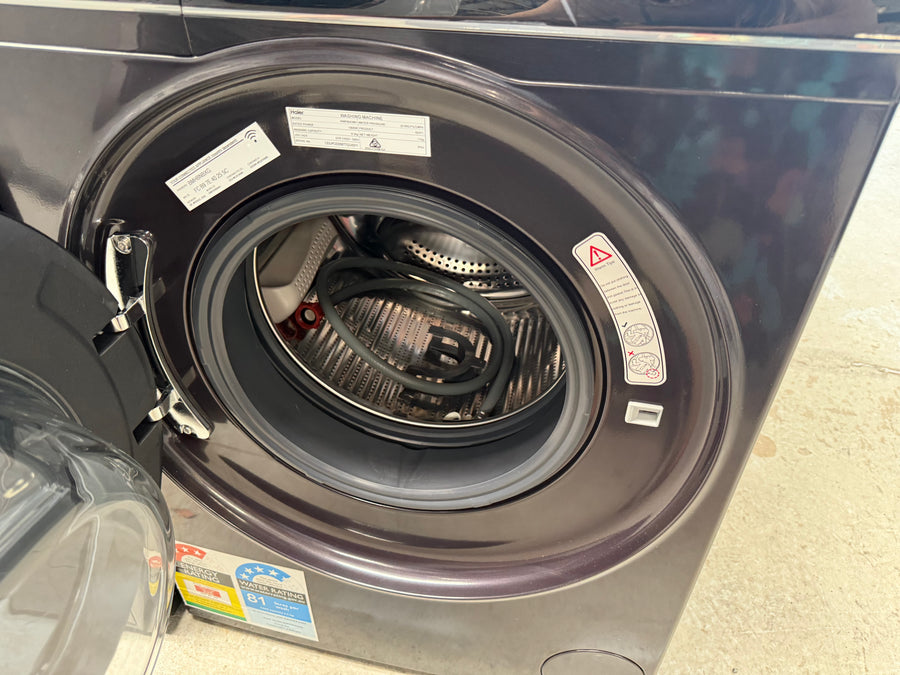 Factory second Haier 9.5kg Front Load Washing Machine with WiFi Compatibility - Black HWF95ANB1 - Second Hand Appliances Geebung