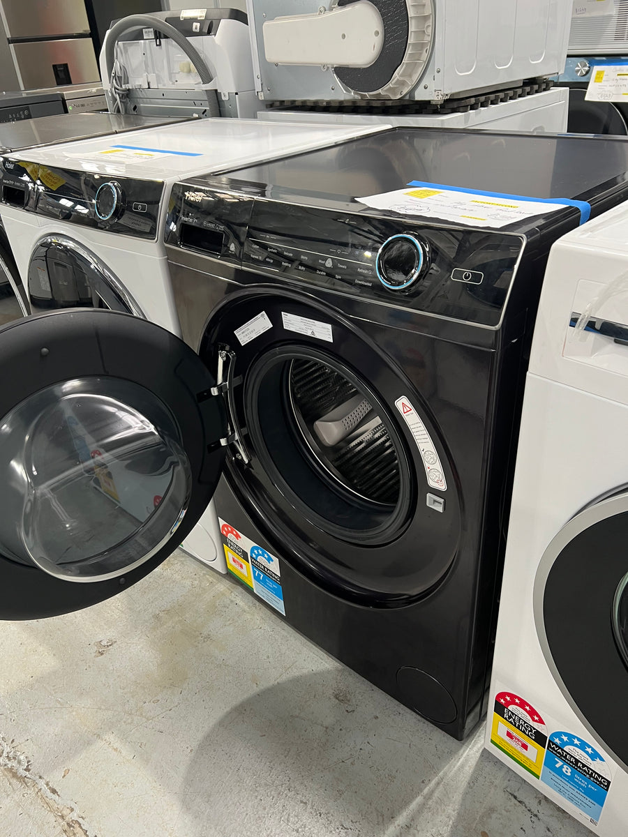 Factory second Haier 9kg Front Load Washing Machine with UV Protect Dark Grey HWF90ANB1 - Second Hand Appliances Geebung