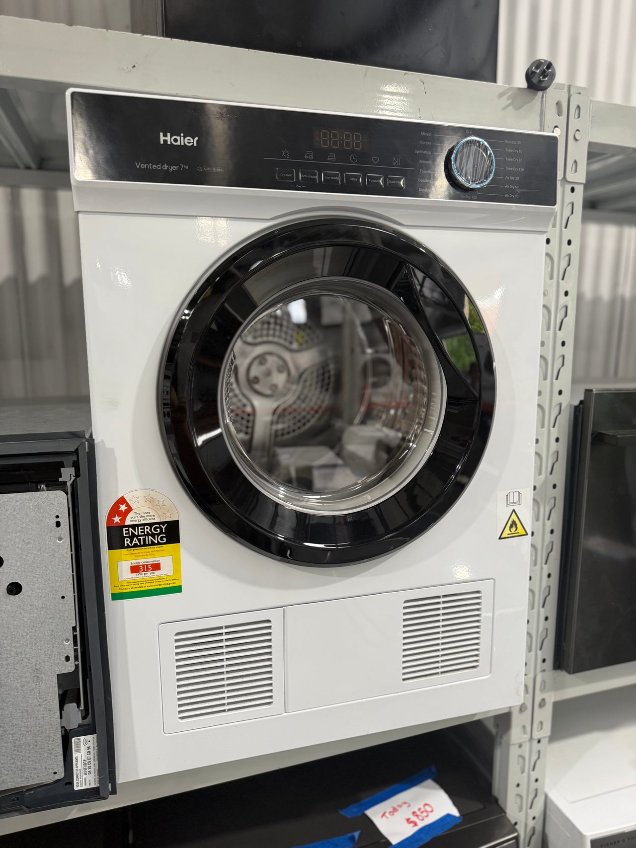 Factory second Haier HDV70AWW1 7 kg sensor vented dryer - Second Hand Appliances Geebung