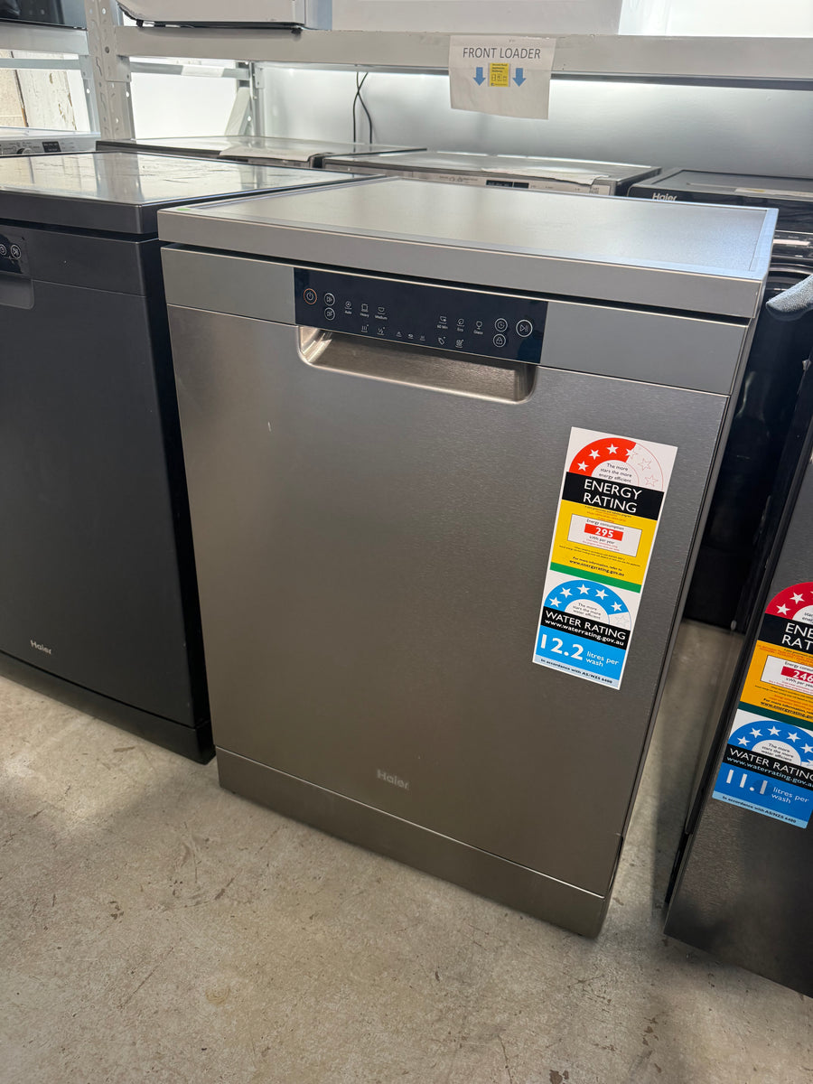 Factory second Haier HDW15F1S1 Freestanding Dishwasher (Satina) - Second Hand Appliances Geebung
