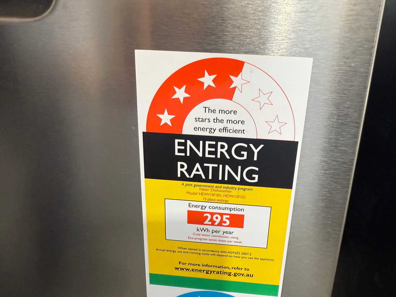 Factory second Haier HDW15F1S1 Freestanding Dishwasher (Satina) - Second Hand Appliances Geebung