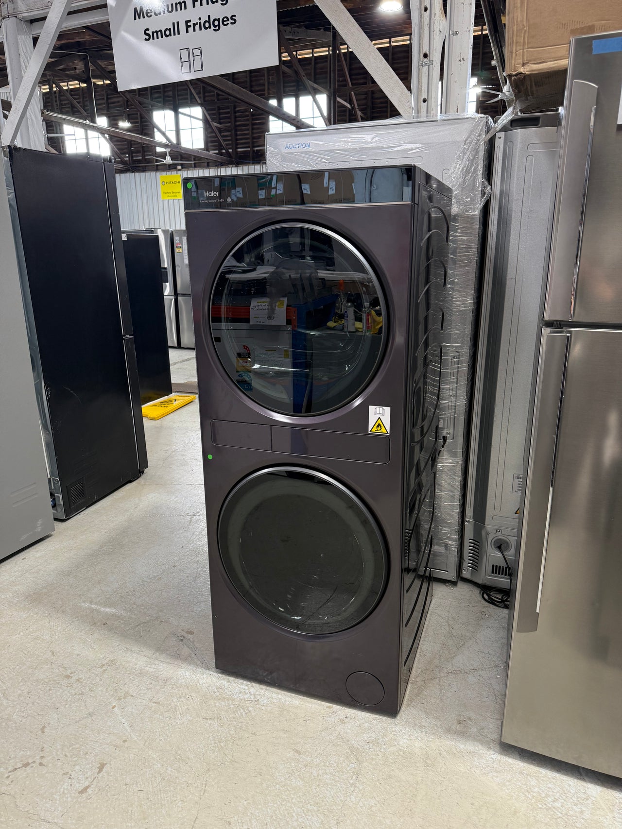 Factory second Haier HLC1290CTB1 12kg Washer + 9kg Heat Pump Dryer Laundry Centre - Second Hand Appliances Geebung