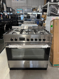 Thumbnail for Factory second Haier HOR90S9MSX1 90cm Freestanding Dual Fuel Cooker – Stainless Steel - Second Hand Appliances Geebung