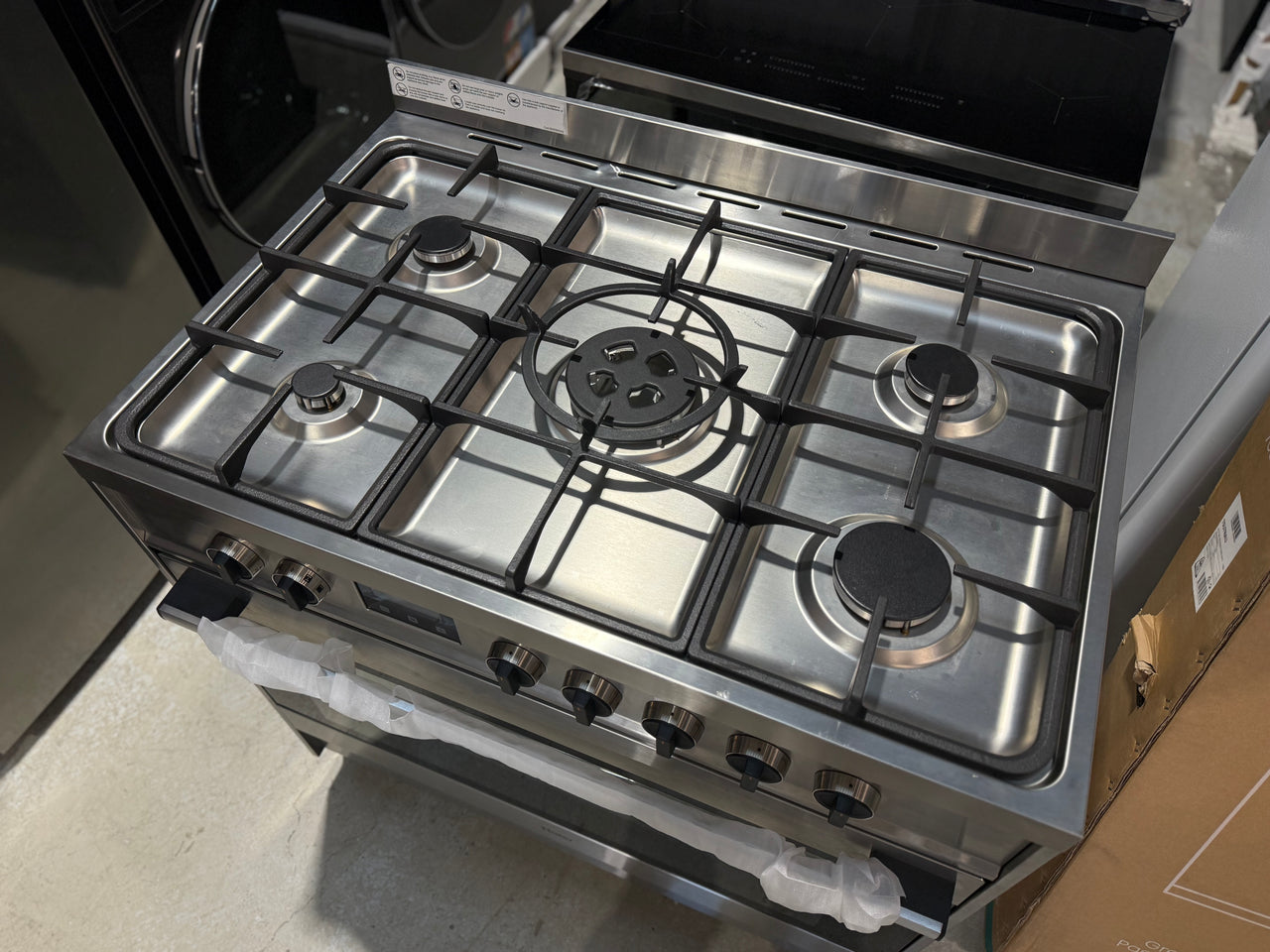 Factory second Haier HOR90S9MSX1 90cm Freestanding Dual Fuel Cooker – Stainless Steel - Second Hand Appliances Geebung