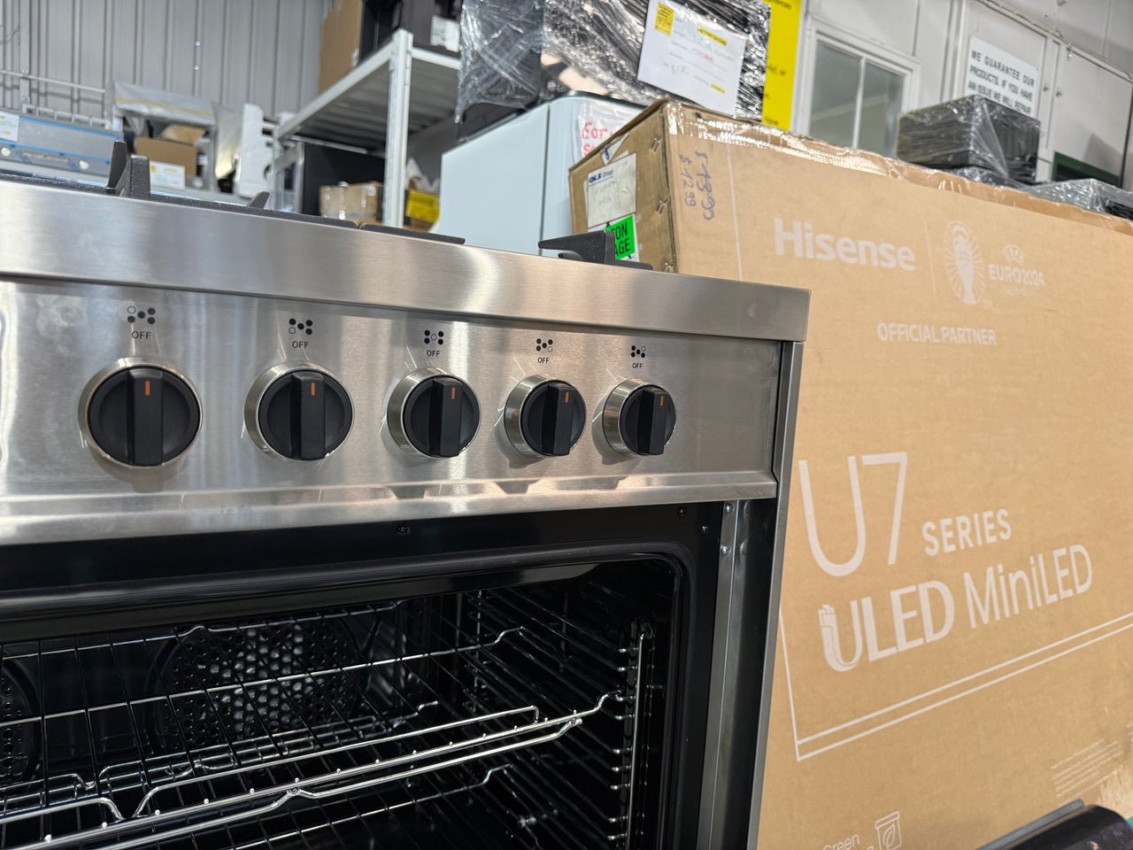 Factory second Haier HOR90S9MSX1 90cm Freestanding Dual Fuel Cooker – Stainless Steel - Second Hand Appliances Geebung