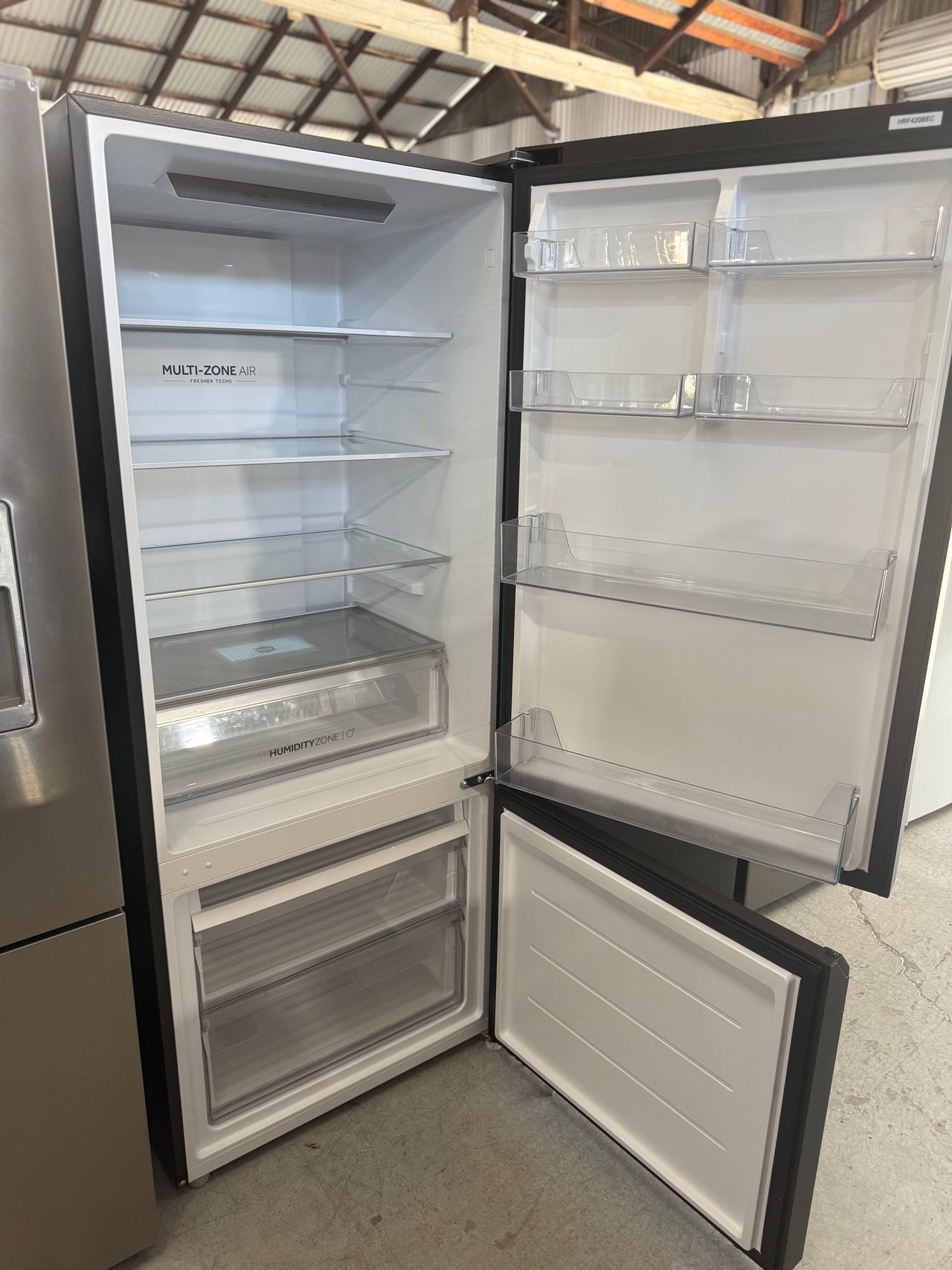 Factory second Haier HRF420BEC is a 433L bottom mount refrigerator - Second Hand Appliances Geebung
