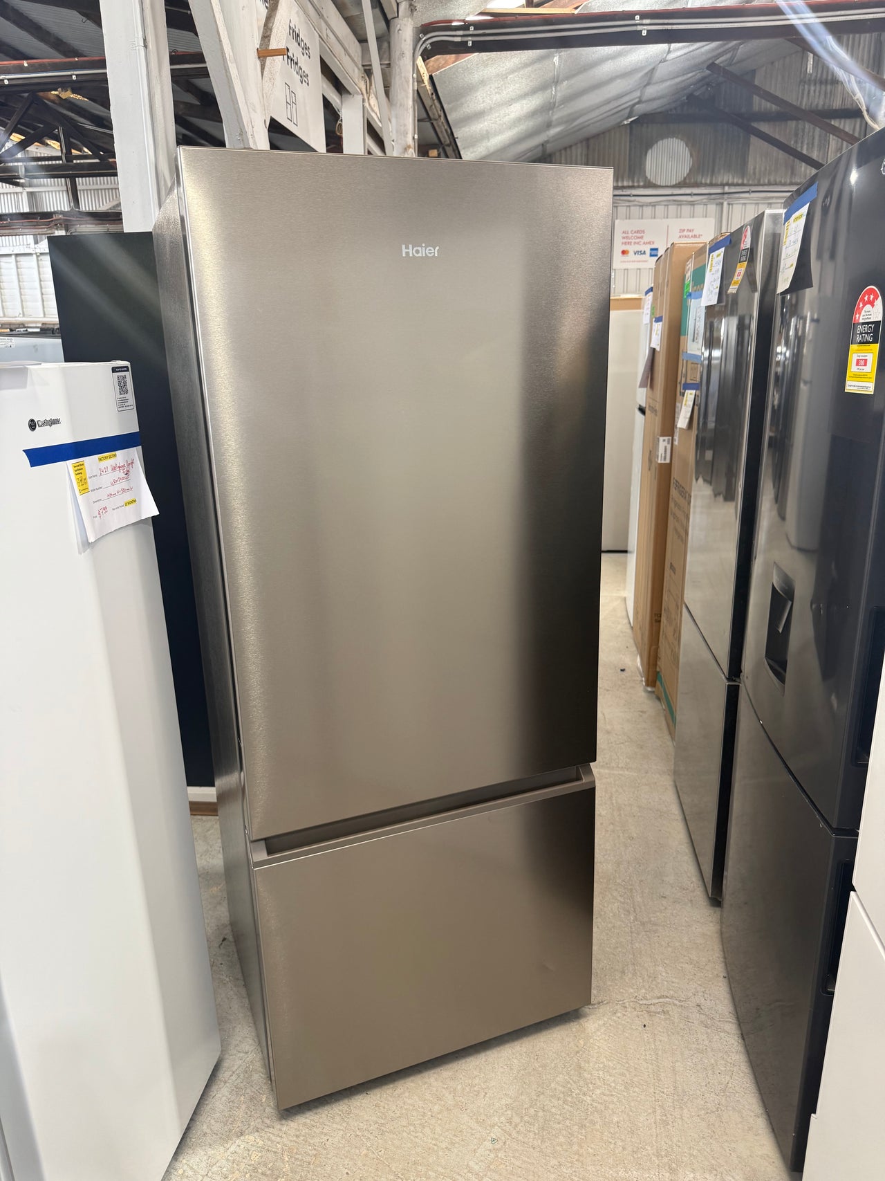 Buy Factory second Haier HRF420BS 433 L Bottom-Mount Refrigerator – Satina Finish |  | [product_variant] | Second Hand Appliances Geebung Brisbane