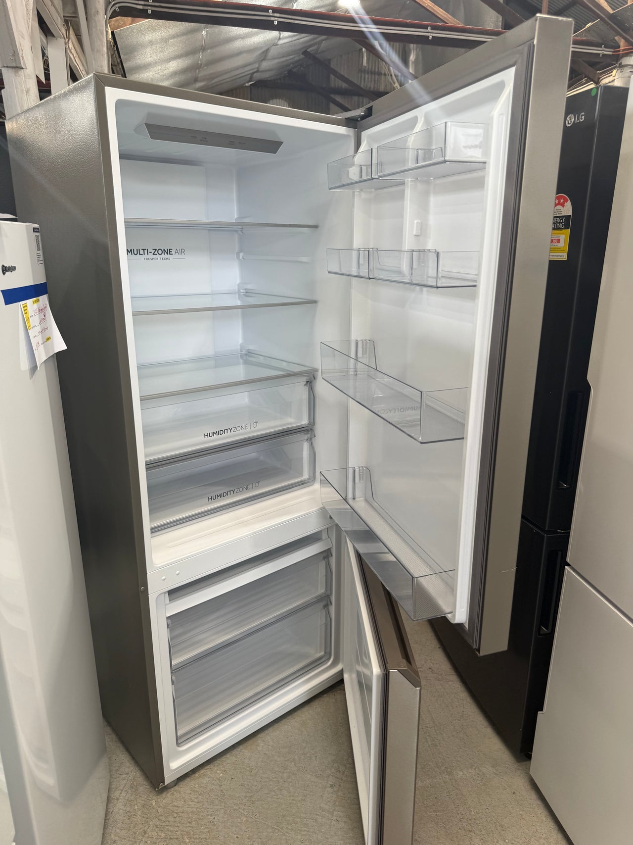 Buy Factory second Haier HRF420BS 433 L Bottom-Mount Refrigerator – Satina Finish |  | [product_variant] | Second Hand Appliances Geebung Brisbane