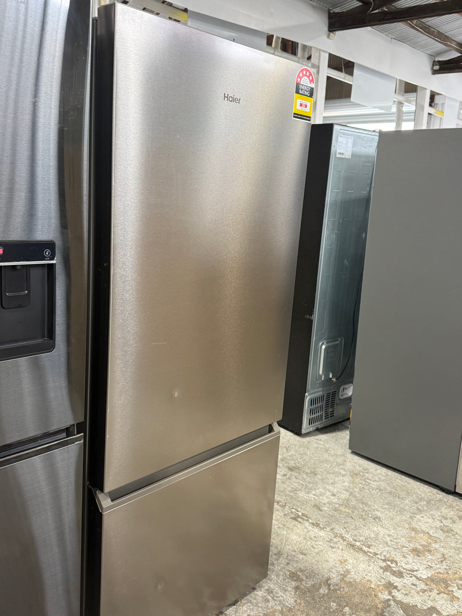 Factory second Haier HRF420BS 433 L Bottom-Mount Refrigerator – Satina Finish - Second Hand Appliances Geebung