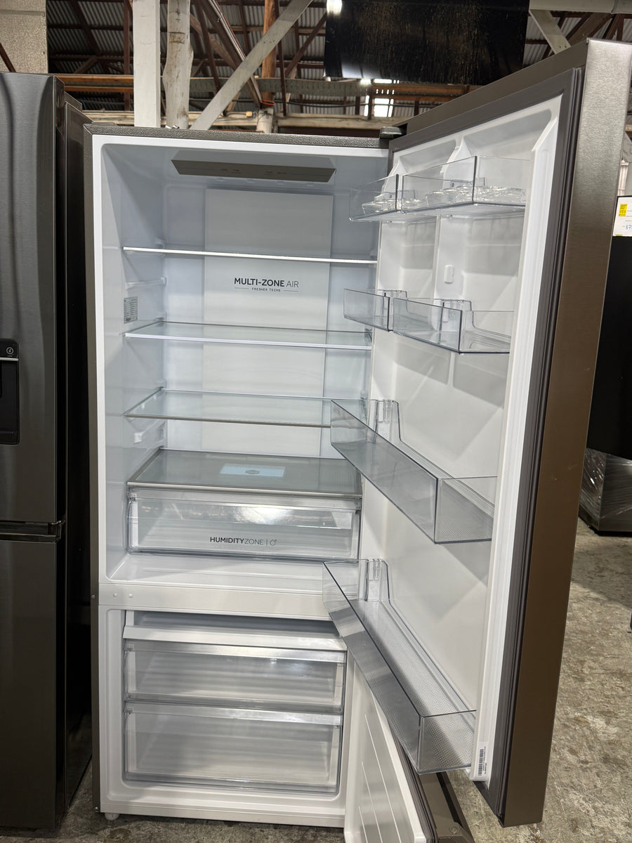 Factory second Haier HRF420BS 433 L Bottom-Mount Refrigerator – Satina Finish - Second Hand Appliances Geebung