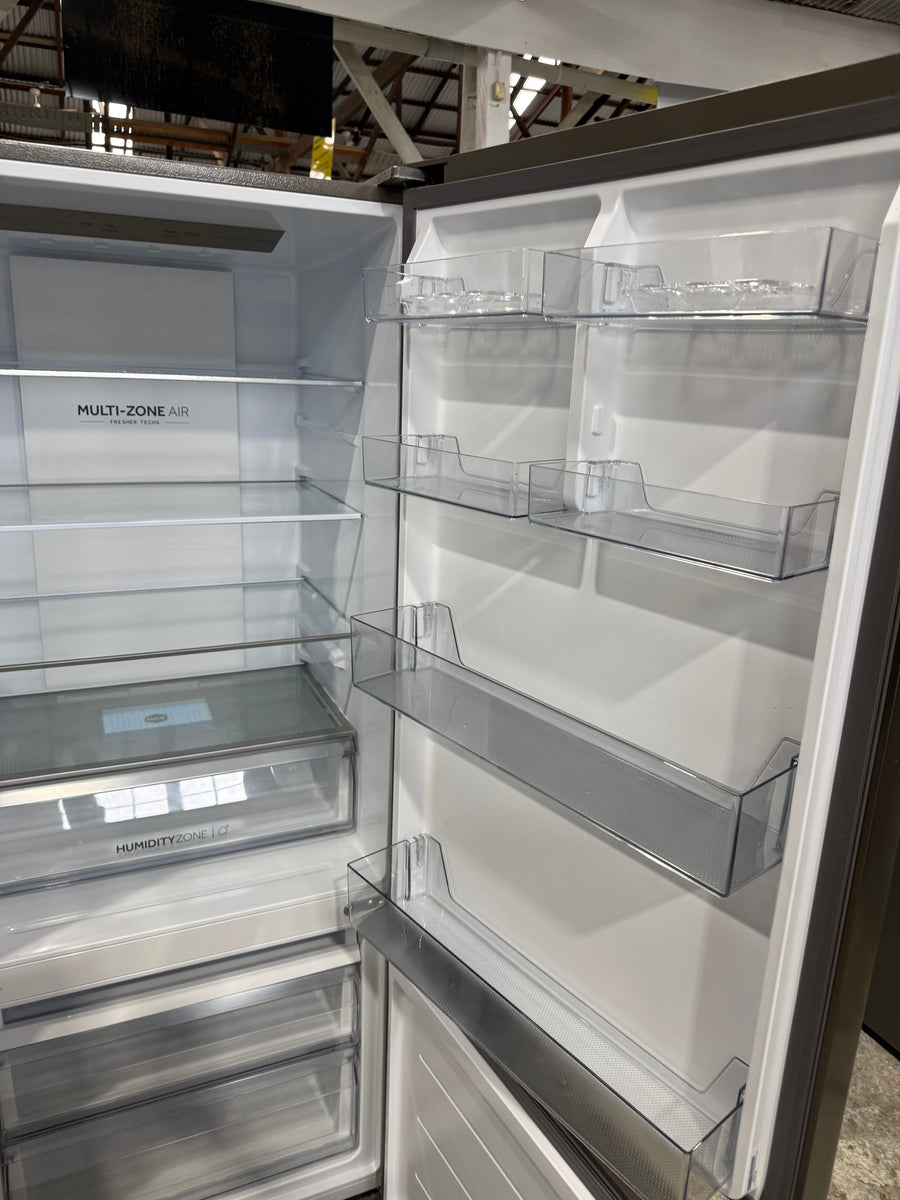 Factory second Haier HRF420BS 433 L Bottom-Mount Refrigerator – Satina Finish - Second Hand Appliances Geebung