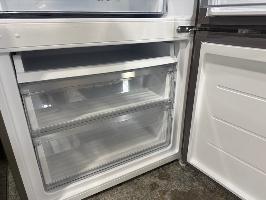 Factory second Haier HRF420BS 433 L Bottom-Mount Refrigerator – Satina Finish - Second Hand Appliances Geebung