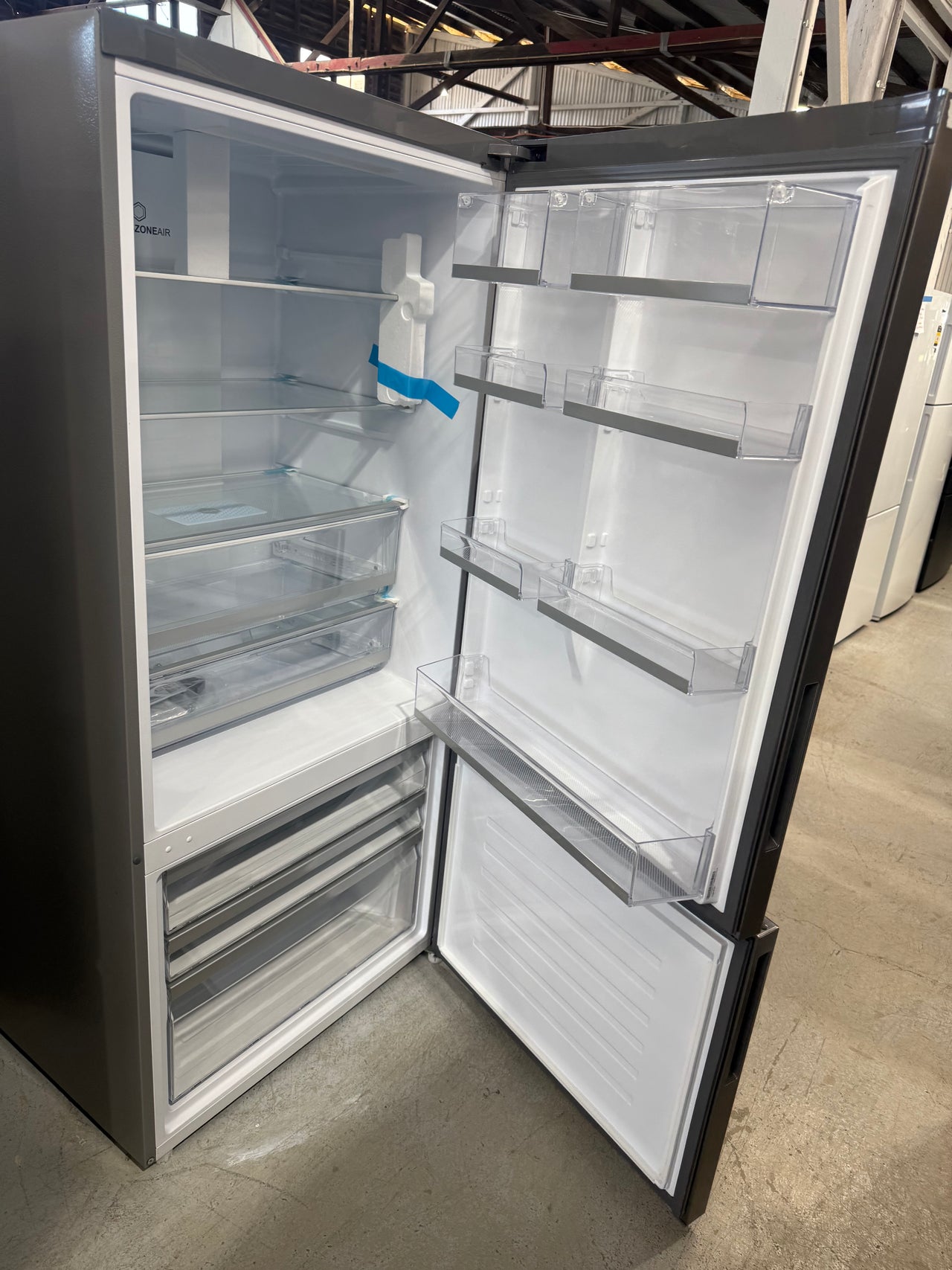 Factory second Haier HRF520BS 493 L Bottom-Mount Refrigerator — Satina Finish - Second Hand Appliances Geebung