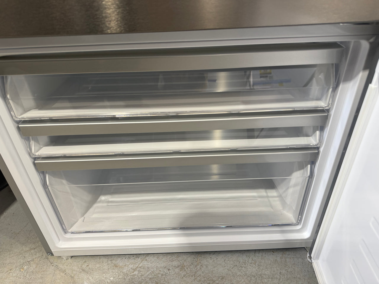 Factory second Haier HRF520BS 493 L Bottom-Mount Refrigerator — Satina Finish - Second Hand Appliances Geebung