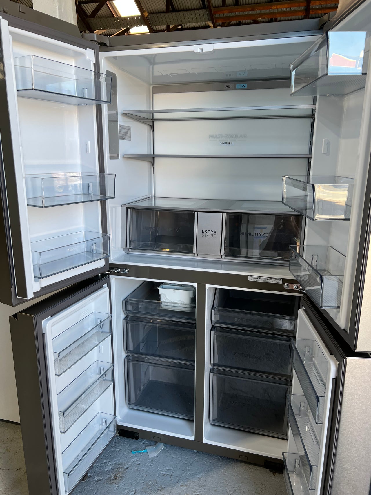 Factory second Haier 623L Quad Door HRF680YS/4.5 star energy - Second Hand Appliances Geebung