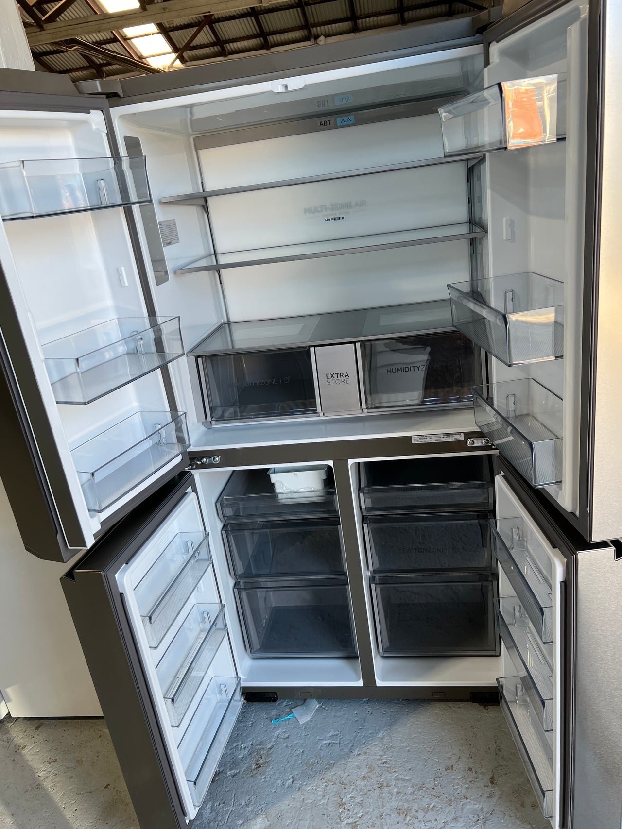 Factory second Haier 623L Quad Door HRF680YS/4.5 star energy - Second Hand Appliances Geebung