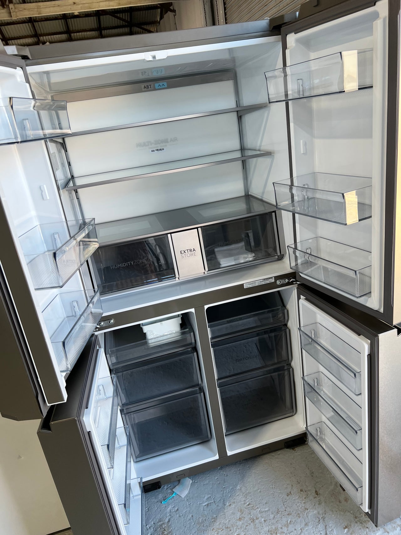 Factory second Haier 623L Quad Door HRF680YS/4.5 star energy - Second Hand Appliances Geebung