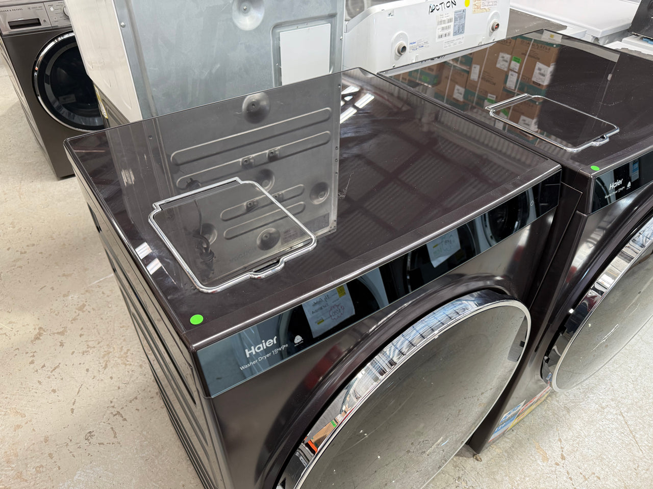 Factory second Haier HWDX1590CTB1 premium 2-in-1 front load washer dryer - Second Hand Appliances Geebung